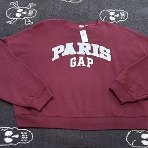 NWT Women's Paris Burgundy Crew Neck Sweater